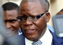 Lawyer Tendai Biti, former finance minister, speaks to journalits after a two-week ban on public protests issued by the police was struck down, outside Zimbabwe's High Court in the capital Harare, September 7, 2016. PHOTO BY REUTERS/Philimon Bulawayo