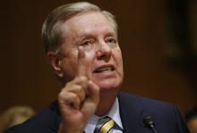 Senator Lindsey Graham testifies before a Senate Finance Committee hearing on the Graham Cassidy bill to repeal and replace the Affordable Care Act on Capitol Hill in Washington, U.S., September 25, 2017. PHOTO BY REUTERS