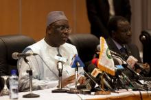 Senegal's President Macky Sall speaks to journalists at the Laico hotel in Ouagadougou, Burkina Faso, September 20, 2015. PHOTO BY REUTERS/Joe Penney