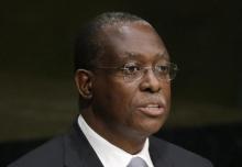 Vice President Manuel Domingos Vicente of Angola addresses attendees during the 70th session of the United Nations General Assembly at the U.N. Headquarters in New York, October 1, 2015. PHOTO BY REUTERS/Carlo Allegri