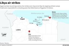 Egypt has been launching a series of air strikes over Libya since May 26, targeting militant camps it said were responsible for a shooting spree that killed dozens of Egyptian Christians. MAP BY REUTERS