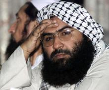 Maulana Masood Azhar, head of Pakistan's militant Jaish-e-Mohammad party, attends a pro-Taliban conference organised by the Afghan Defence Council in Islamabad August 26, 2001. PHOTO BY REUTERS