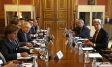 U.S. Secretary of State John Kerry (R) attends the Libyan Ministerial meeting with Britain's Foreign Secretary Boris Johnson (3rd L), French Director of Political Affairs, Nicolas de Riviere (L) and Libya's Prime Minister and Deputy Prime minister, at the Foreign and Commonwealth Office in London, Britain, October 31, 2016. PHOTO BY REUTERS/Peter Nicholls