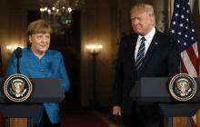 U.S. President Donald Trump and German Chancellor Angela Merkel conclude their joint news conference in the East Room of the White House in Washington, U.S., March 17, 2017. PHOTO BY REUTERS/Jim Bourg