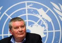 Mike Ryan, Executive Director of the World Health Organisation (WHO) attends a news conference on the Ebola outbreak in the Democratic Republic of Congo at the United Nations in Geneva, Switzerland, May 3, 2019. PHOTO BY REUTERS/Denis Balibouse