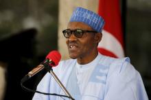 Nigerian President Muhammadu Buhari speaks during a news conference after meeting with Turkish President Tayyip Erdogan in Abuja, Nigeria, March 2, 2016. PHOTO BY REUTERS/Afolabi Sotunde