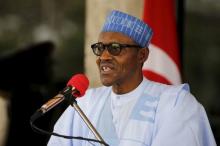 Nigerian President Muhammadu Buhari speaks during a news conference after meeting with Turkish President Tayyip Erdogan in Abuja, Nigeria, March 2, 2016. PHOTO BY REUTERS/Afolabi Sotunde