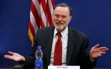 Tibor Nagy, the U.S. Assistant Secretary of State for Africa, speaks during a news conference on the case of Sudan, in the U.S. Embassy in Addis Ababa, Ethiopia, June 14, 2019. PHOTO BY REUTERS/Tiksa Negeri