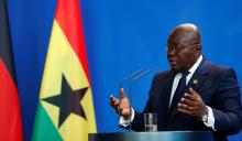 Ghana's President Nana Addo Dankwa addresses a news conference at the Chancellery in Berlin, Germany, February 28, 2018. PHOTO BY REUTERS/Hannibal Hanschke