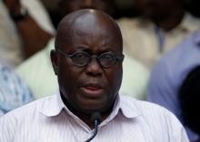 Ghanaian presidential candidate Nana Akufo-Addo of the opposition New Patriotic Party (NPP) speaks during a press conference at his private home in Accra, Ghana, December 8, 2016. PHOTO BY REUTERS/Luc Gnago