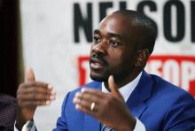 Opposition Movement for Democratic Change (MDC) party leader Nelson Chamisa addresses a media conference in Harare, Zimbabwe, July 29, 2018. PHOTO BY REUTERS/Mike Hutchings