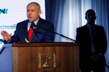 Israeli Prime Minister Benjamin Netanyahu speaks during a dedication ceremony of the "Assuta" hospital in Ashdod, Israel, December 21, 2017. PHOTO BY REUTERS/Amir Cohen