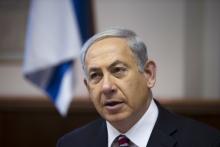 Israel's Prime Minister Benjamin Netanyahu attends the weekly cabinet meeting in Jerusalem