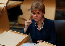 Scotland's First Minister Nicola Sturgeon attends Parliament in Edinburgh, Scotland, Britain, March 29, 2017. PHOTO BY REUTERS/Russell Cheyne