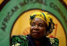 Former African Union chairperson Nkosazana Dlamini-Zuma reacts before addressing a lecture to members of the African National Congress Youth League in Durban, South Africa, April 20, 2017. PHOTO BY REUTERS/Rogan Ward