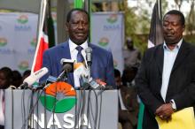 Kenyan opposition leader of the National Super Alliance (NASA) coalition Raila Odinga speaks during a news conference in Nairobi, Kenya, October 31, 2017. PHOTO BY REUTERS/Thomas Mukoya