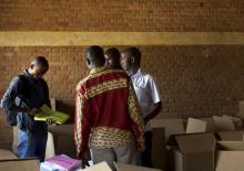 Officials of Burundi's National Electoral Commission take stock of electoral material for the upcoming parliamentary elections at a warehouse in the neighbourhood of Nyakabiga near the capital Bujumbura, June 28, 2015. PHOTO BY REUTERS/Paulo Nunes dos Santos