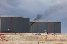 A view shows crude oil storage tanks at an oil refinery in Zawia, 55km west of Tripoli, in a file photo. PHOTO BY REUTERS/Ismail Zitouny