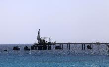 A general view shows pipelines at the Zueitina oil terminal in Zueitina, about 120 km (75 miles) west of Benghazi