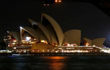 The Sydney Opera House seen during the tenth anniversary of Earth Hour in Sydney, Australia, March 25, 2017. PHOTO BY REUTERS/David Gray