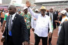 Ivory Coast's President Alassane Dramane Ouattara arrives to attend the congress of the Rally of the Houphouetists for Democracy and Peace (RHDP) at the Felix Houphouet-Boigny stadium in Abidjan, Ivory Coast, January 26, 2019. PHOTO BY REUTERS/Thierry Gouegnon