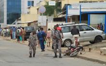 Policemen and soldiers patrol the streets after a grenade attack of Burundi's capital Bujumbura, February 3, 2016. PHOTO BY REUTERS/Jean Pierre Aime Harerimama