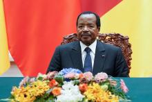 President of Cameroon Paul Biya with Chinese President Xi Jinping (not pictured) attend a signing ceremony at The Great Hall Of The People in Beijing, China, March 22, 2018. PHOTO BY REUTERS/Lintao Zhang