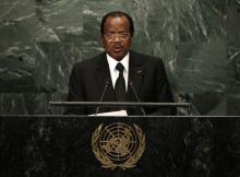 President Paul Biya of Cameroon addresses the 71st United Nations General Assembly in Manhattan, New York, U.S., September 22, 2016. PHOTO BY REUTERS/Mike Segar