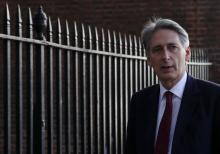 Britain's Foreign Secretary Philip Hammond leaves Downing Street in London after a COBR meeting in London