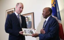 WINDHOEK (Reuters) - Prince William arrived in Namibia on Monday on the first leg of a tour to learn more about wildlife conservation in Africa ahead of a London-based wildlife conference next month.  Namibia is home to the largest black rhino population, at more than 2,000, whose horn is sought after by smugglers.  The Duke of Cambridge, visiting as president of United for Wildlife, which fights illegal trade in wildlife, and patron of Tusk, which promotes conservation, aims to better understand conservati
