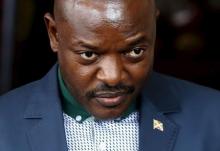 Burundi's President Pierre Nkurunziza speaks during a news conference in Bujumbura, Burundi, May 17, 2015. PHOTO BY REUTERS/Goran Tomasevic