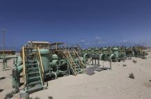 A general view of pipelines at the Zueitina oil terminal in Zueitina, west of Benghazi, April 7, 2014. PHOTO BY REUTERS/Esam Omran Al-Fetori