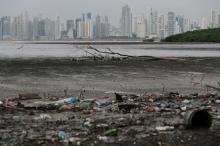 Plastic waste pile and debris are seen up near the beach in Panama City, as Panama becomes the first country in Central America to ban all single-use plastic bags, in Panama, July 19, 2019. PHOTO BY REUTERS/ Erick Marciscano