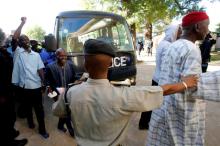 Gambian political prisoners arrive at the Supreme Court for trial in Banjul, Gambia, December 5, 2016. PHOTO BY REUTERS/Thierry Gouegnon