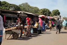 Women make purchases at the serecunda market moments before the president declared a State of Emergency in Banjul, Gambia, January 17, 2017. PHOTO BY REUTERS/Afolabi Sotunde