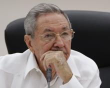 Cuba's President Raul Castro attends the opening ceremony of the ALBA-TCP Extraordinary Ebola summit in Havana, October 20, 2014. PHOTO BY REUTERS/Enrique De La Osa