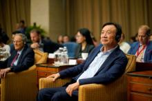 Huawei founder Ren Zhengfei attends a panel discussion at the company headquarters in Shenzhen, Guangdong province, China June 17, 2019. PHOTO BY REUTERS/Aly Song