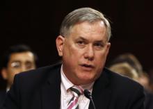 NSA Deputy Director Richard Ledgett answers questions during the Senate Intelligence Committee hearing on the House-passed Foreign Intelligence Surveillance Act reform bill while on Capitol Hill in Washington, June 5, 2014. PHOTO BY REUTERS/Larry Downing