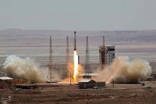 Simorgh rocket is launched and tested at the Imam Khomeini Space Centre, Iran, in this handout photo released by Tasnim News Agency on July 27, 2017. PHOTO BY REUTERS/Tasnim News Agency