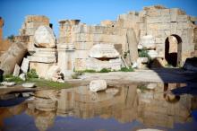 Ruins are seen in Leptis Magna on the Mediterranean coast of North Africa, east of Tripoli, Libya, October 31, 2017. PHOTO BY REUTERS/Ahmed Jadallah