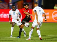 Egypt's Mohamed Salah shoots at goal. PHOTO BY REUTERS/Mohamed Abd El Ghany