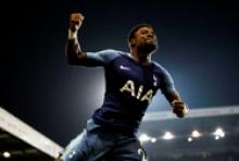 Tottenham's Serge Aurier celebrates scoring their third goal Action Images. PHOTO BY REUTERS/Carl Recine