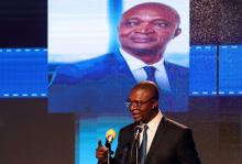 Emmanuel Ramazani Shadary, Congolese Presidential candidate for the ruling Common Front of Congo (FCC) coalition announces his political manifesto in Kinshasa, Democratic Republic of Congo, November 19, 2018. PHOTO BY REUTERS/Kenny Katombe