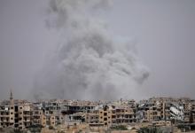 Smoke rises from Raqqa, Syria, July 28, 2017. PHOTO BY REUTERS/ Rodi Said