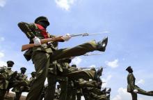 Ugandan soldiers parade during celebrations to mark the country's 50th anniversary since gaining independence from the British rule in capital Kampala, October 9, 2012. PHOTO BY REUTERS/James Akena