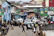 A view of a street near the Libreville bus station, February 14, 2012. PHOTO BY REUTERS/Luc Gnago