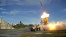 A Terminal High Altitude Area Defense (THAAD) interceptor is launched during a successful intercept test, in this undated handout photo provided by the U.S. Department of Defense, Missile Defense Agency. PHOTO BY REUTERS
