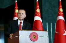 Turkey's President Tayyip Erdogan addresses the audience during a meeting in Ankara, Turkey, January 12, 2016. PHOTO BY REUTERS/Kayhan Ozer