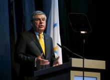 International Olympic Committee (IOC) President Thomas Bach speaks during the opening ceremony of the 128th IOC Session in Malaysia's capital city of Kuala Lumpur, July 30, 2015. PHOTO BY REUTERS/Edgar Su