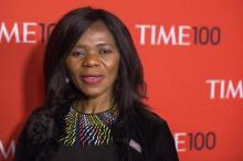 Honoree and human rights lawyer, Thuli Madonsela arrives at the Time 100 gala celebrating the magazine's naming of the 100 most influential people in the world for the past year, in New York April 29, 2014. PHOTO BY REUTERS/Lucas Jackson